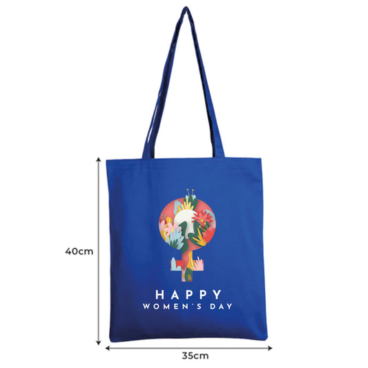 35x40 cm Mavi Renk Gabardin Bez Model - Kadınlar Günü - detay görünüm