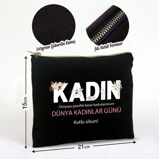 21x15 cm Siyah Star Clutch - Kadınlar Günü Hediyesi - detay görünüm