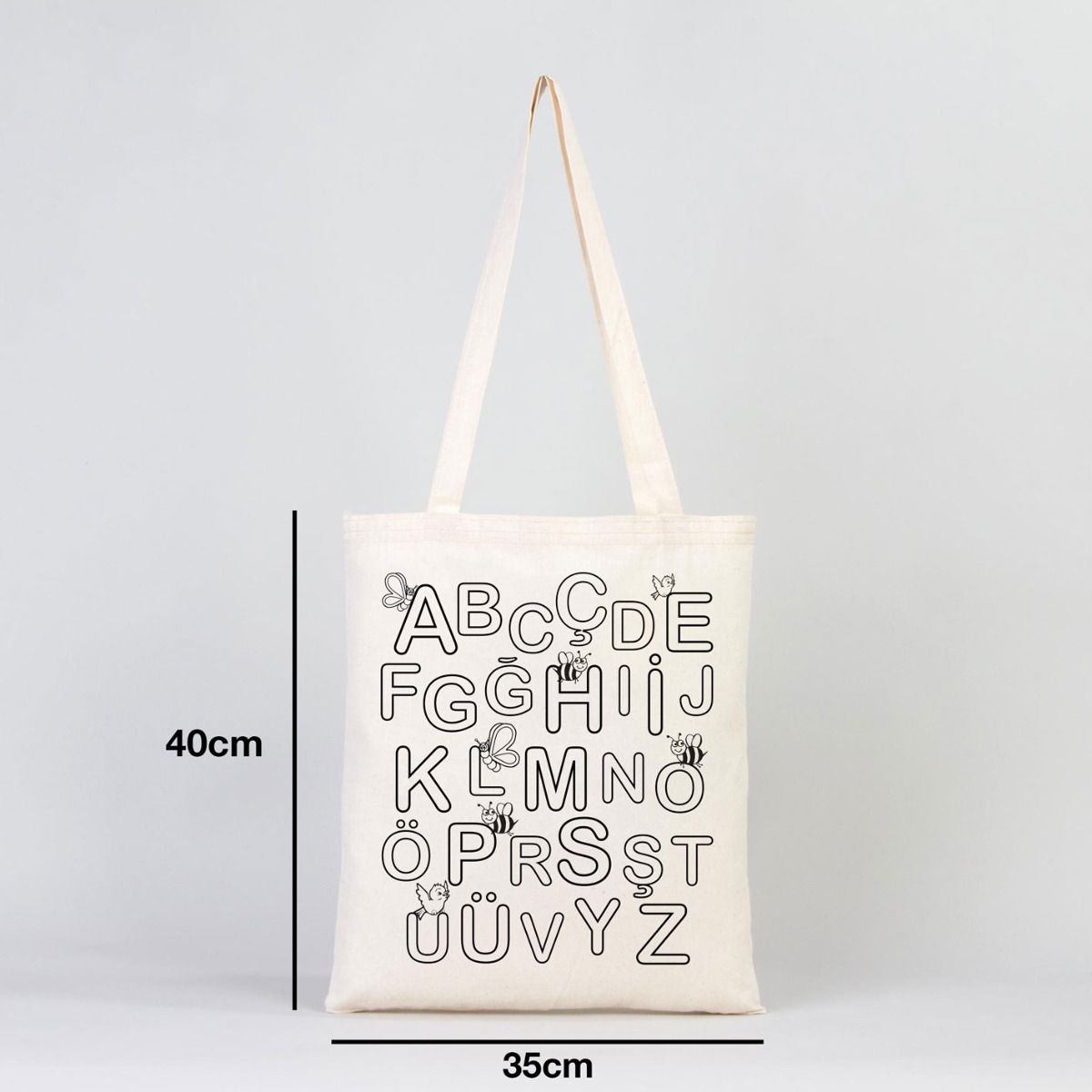 ABC - Boyanabilir Çanta - Kalemli - istecanta.com