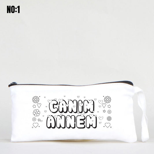 Anneler Günü Boyanabilir Kalemlik Beyaz 21x10 cm - istecanta.com