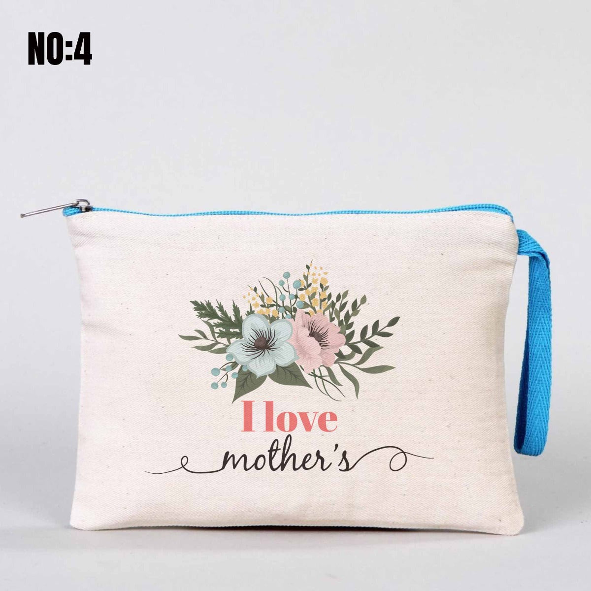 Anneler Günü Renkli Fermuarlı Clutch 21x15 cm - istecanta.com