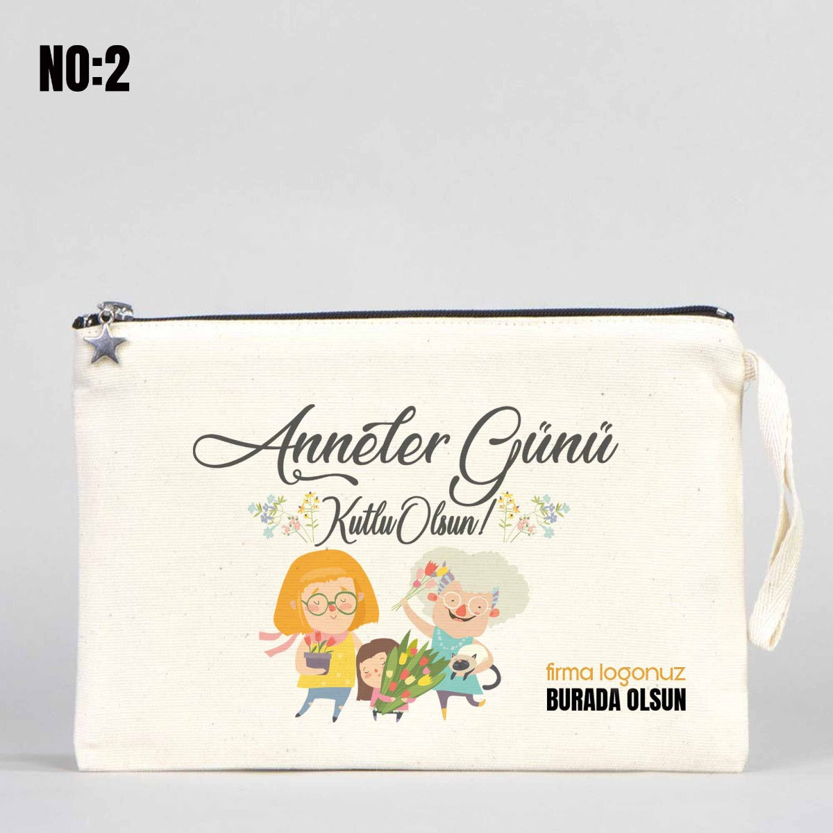 Clutch Kanvas Çanta 25x18cm Astarlı - Anneler Gününe Özel - istecanta.com