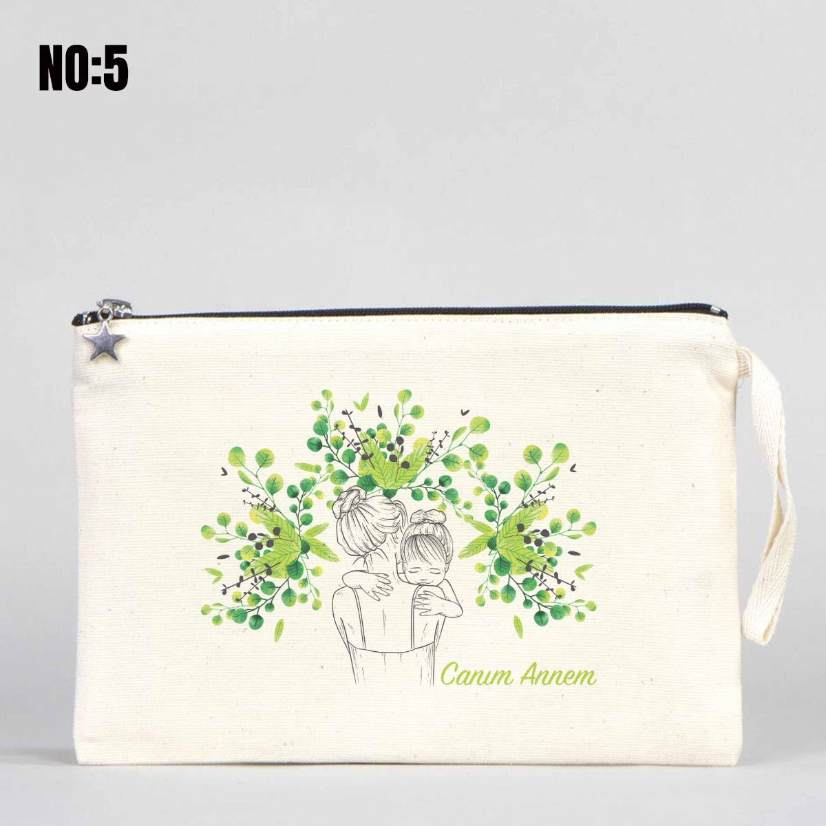 Clutch Kanvas Çanta 25x18cm Astarlı - Anneler Gününe Özel - istecanta.com