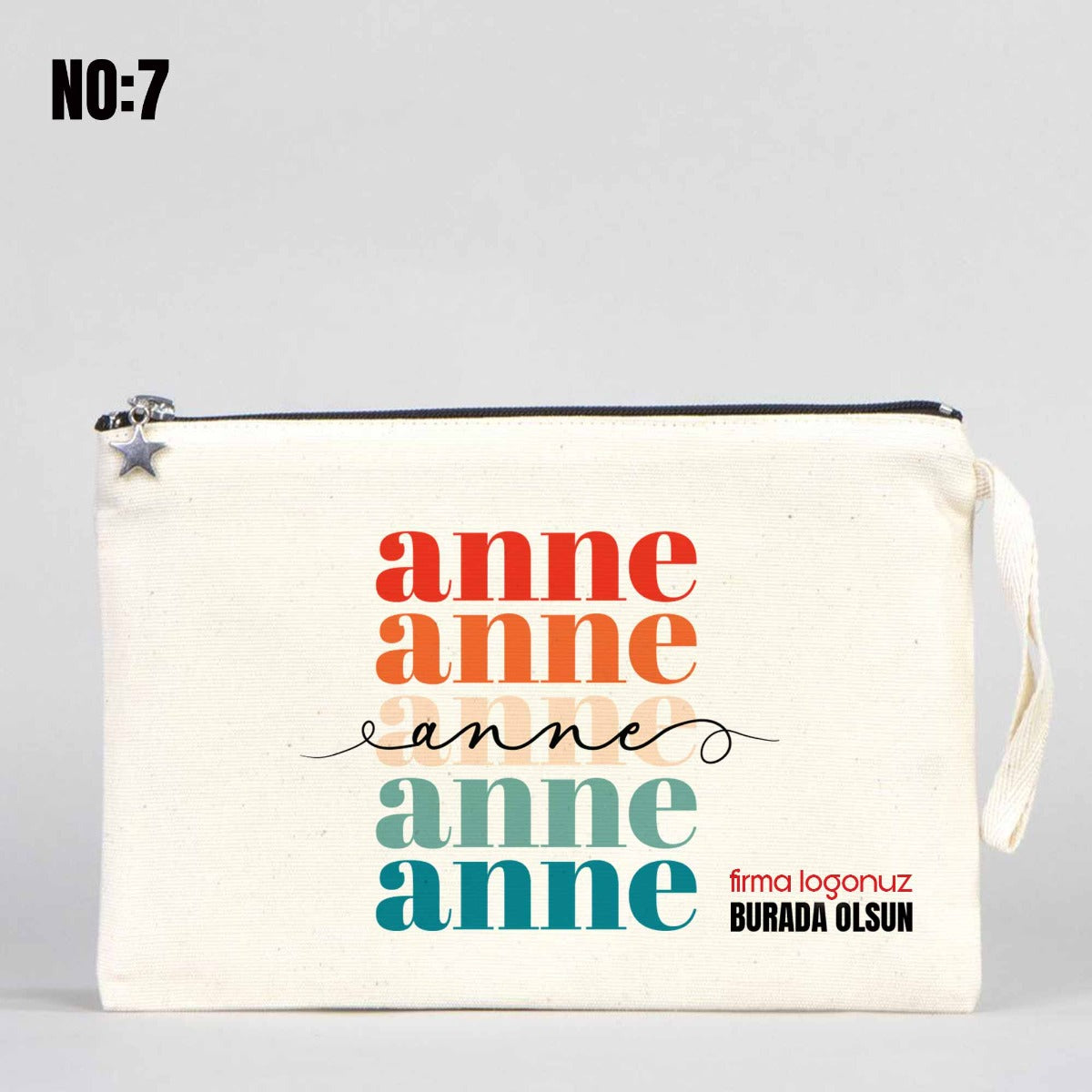 Clutch Kanvas Çanta 25x18cm Astarlı - Anneler Gününe Özel - istecanta.com