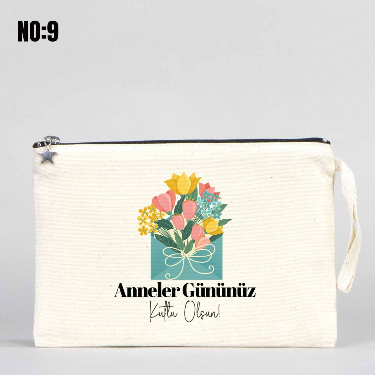 Clutch Kanvas Çanta 25x18cm Astarlı - Anneler Gününe Özel - istecanta.com