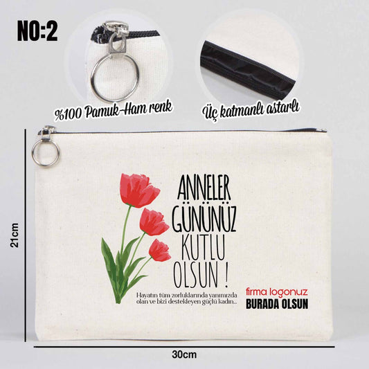 Clutch Kanvas Çanta 30x21 Astarlı - Anneler Gününe Özel - istecanta.com