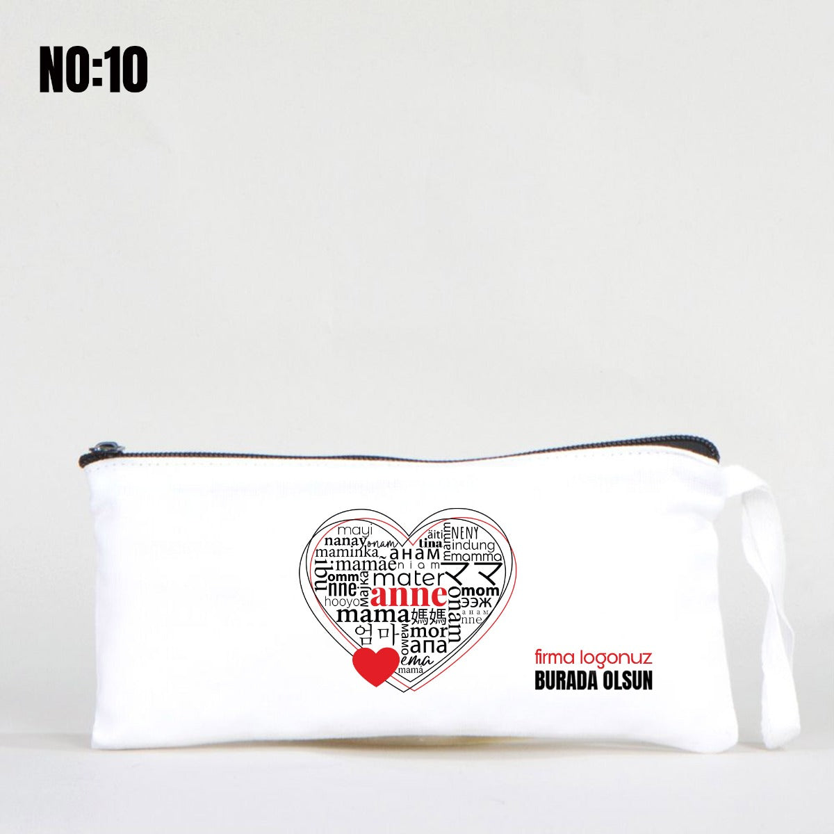 Bez Kalemlik Beyaz 21x10 cm - Anneler Günü Özel Baskılı - istecanta.com