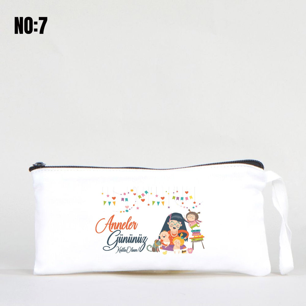 Bez Kalemlik Beyaz 21x10 cm - Anneler Günü Özel Baskılı - istecanta.com