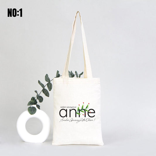 Anneler Günü Hediyesi Baskılı Kitap Çanta 20x25 cm - istecanta.com