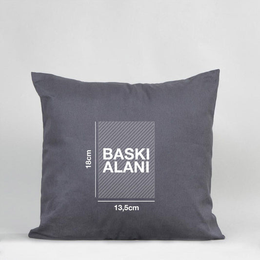 Yastık Kılıfı - Antrasit (Özelleştirilebilir) - istecanta.com