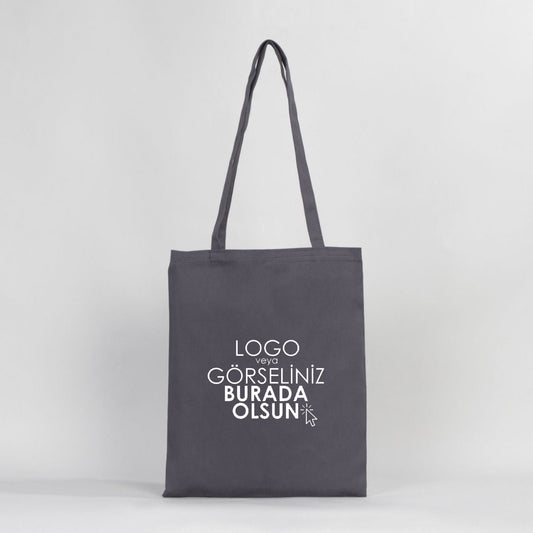 Gabardin Bez Çanta Antrasit 35x40 cm (Özelleştirilebilir) - istecanta.com