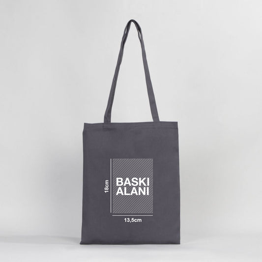 Gabardin Bez Çanta Antrasit 35x40 cm (Özelleştirilebilir) - istecanta.com