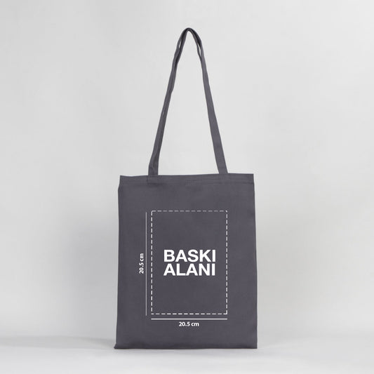 Gabardin Bez Çanta Antrasit 35x40 cm (Özelleştirilebilir)