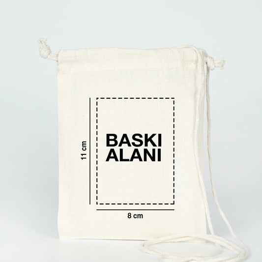 İp Askılı Bez Kese- Çapraz Omuz - Pasaportluk - Asker -Hac Umre Kese 15x20 cm (Özelleştirebilir) - istecanta.com