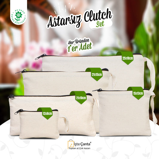 Astarsız Clutch Set - Her Üründen 1 Adet - istecanta.com