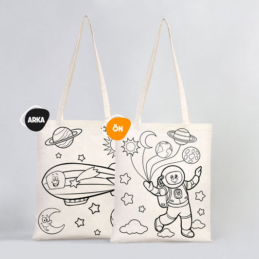 Bammerz Hambez 35X40 cm Astronot - Zeplin Boyama Çanta - istecanta.com