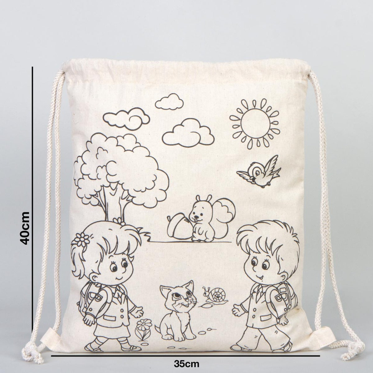 Bammerz Boyanabilir Büzgülü Bez Çanta Ayçicek Çocuk - istecanta.com