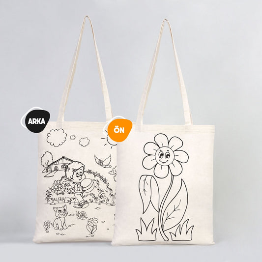 Bammerz Hambez 35x40 cm Ayçiçek - Çocuk Boyama Çanta - istecanta.com