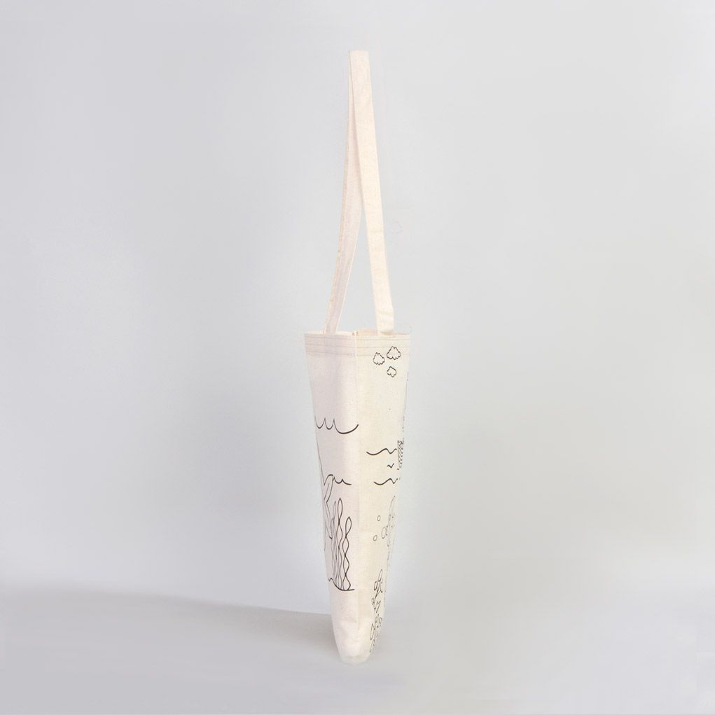 Balık - Kayık Boyanabilir Çanta - Kalemli - istecanta.com