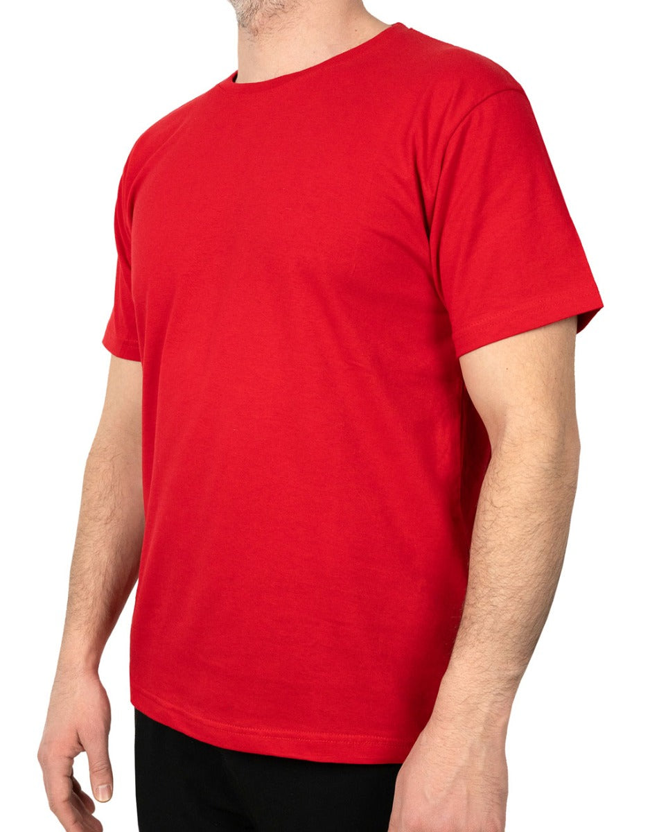 Basic T-shirt Kırmızı - Baskılı - istecanta.com