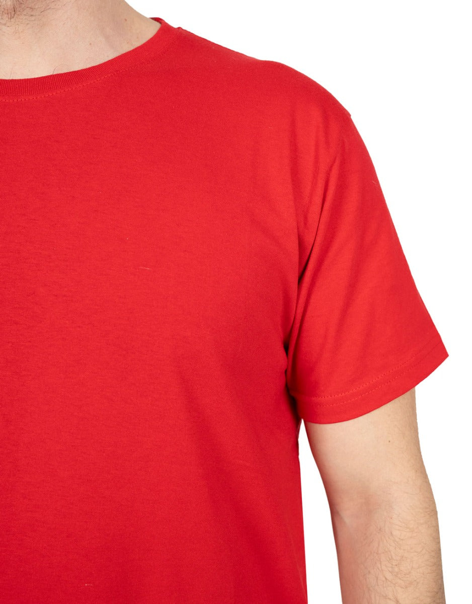 Basic T-shirt Kırmızı - Baskılı - istecanta.com
