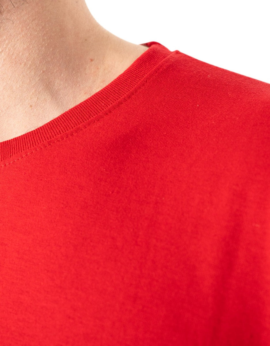 Basic T-shirt Kırmızı - Baskılı - istecanta.com