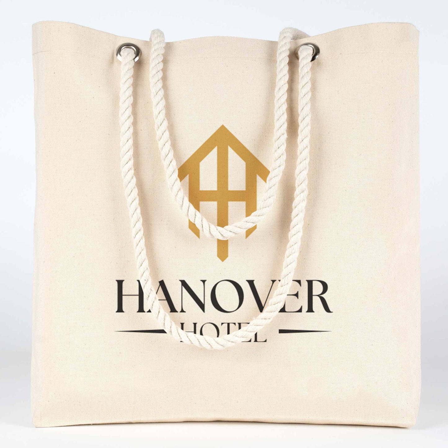Baskılı Kanvas Alışveriş & Plaj&Geniş Hacim Halat Kulp Çanta - 48x41x10 cm İç cep