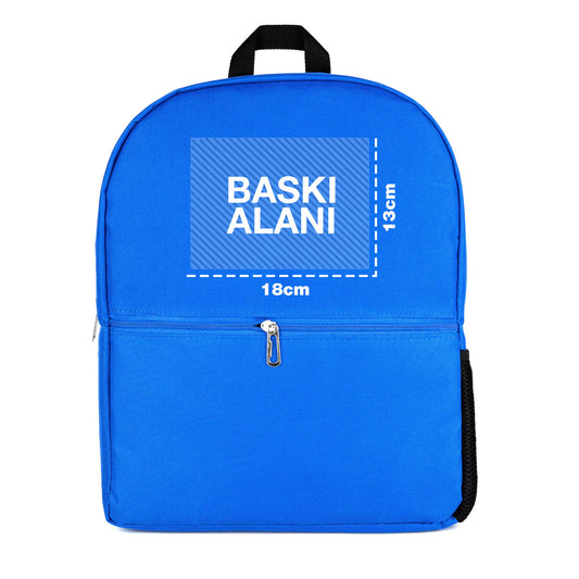 Sırt Çantası Okul Öğrenci Seyahat Promosyon İmperteks Mavi (Özelleştirilebilir)
