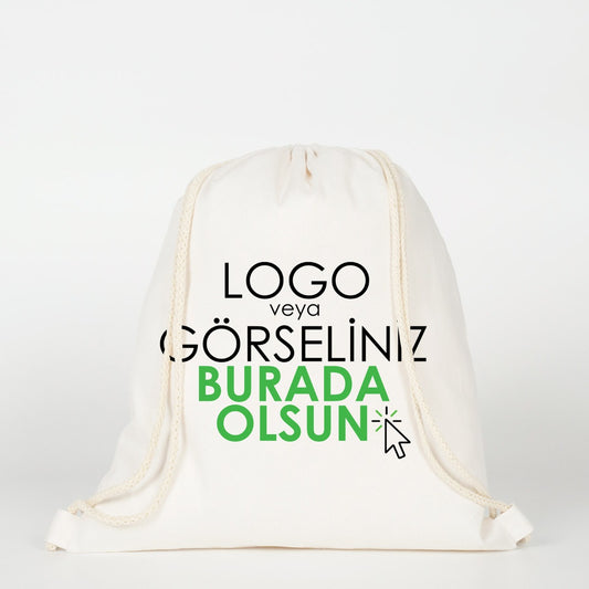 Süblimasyon Büzgülü Sırt Çanta - Lamineli 35x40 cm (Özelleştirilebilir) - istecanta.com