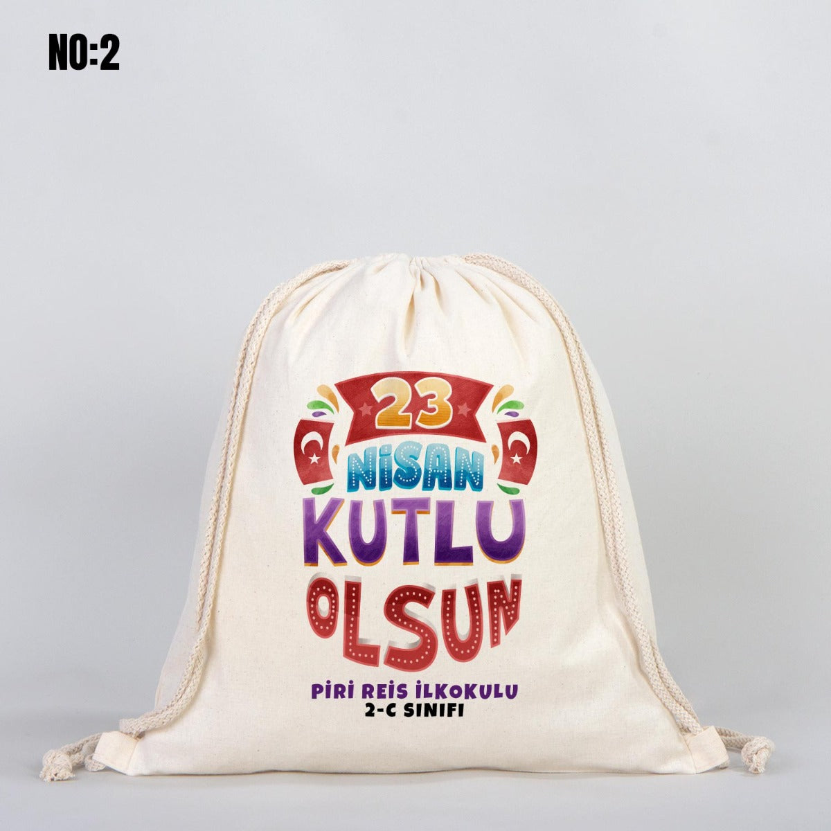 23 Nisan Büzgülü Sırt Çantası (Özelleştirilebilir) - istecanta.com