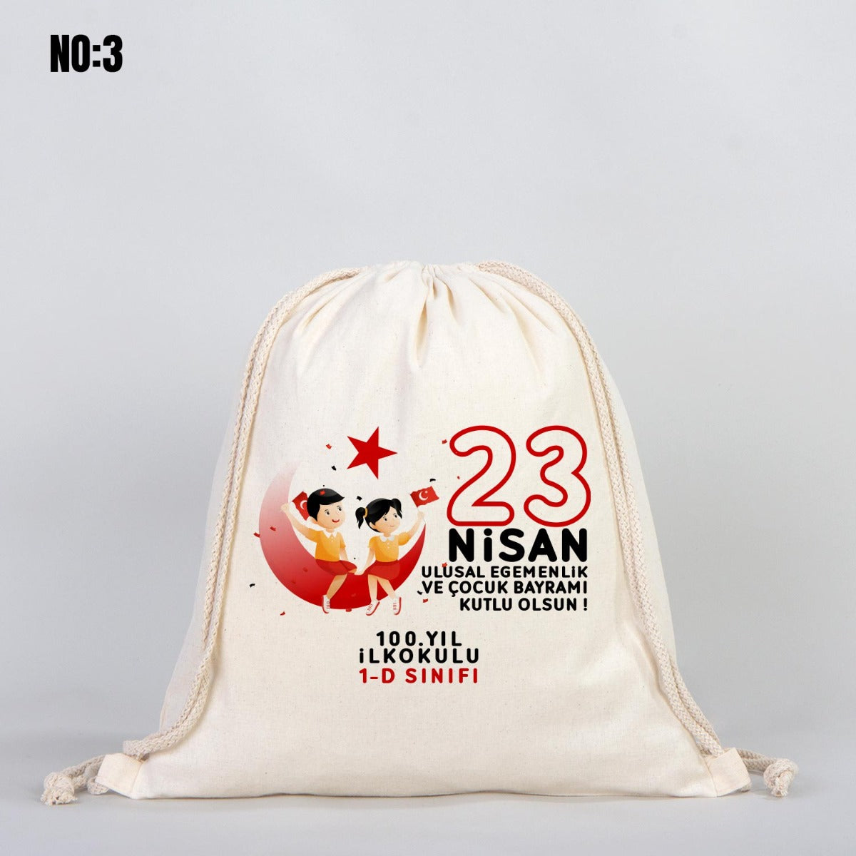 23 Nisan Büzgülü Sırt Çantası (Özelleştirilebilir) - istecanta.com