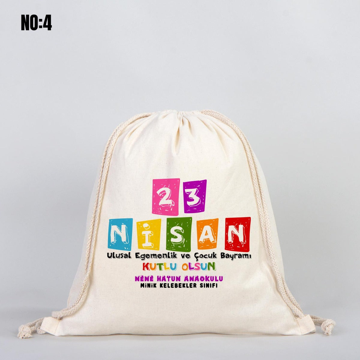 23 Nisan Büzgülü Sırt Çantası (Özelleştirilebilir) - istecanta.com