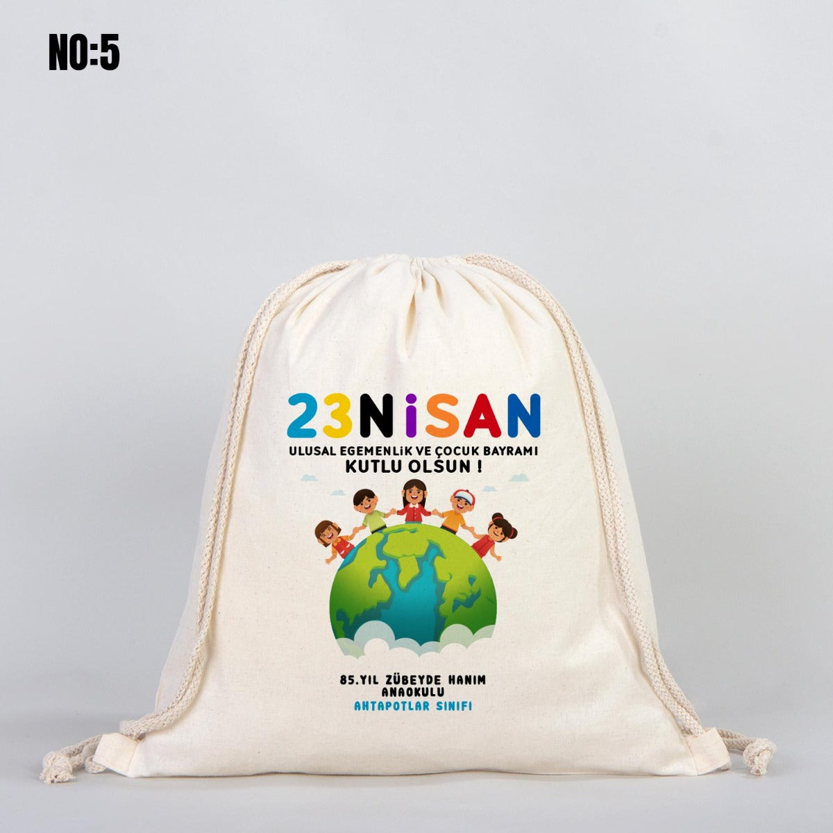 23 Nisan Büzgülü Sırt Çantası (Özelleştirilebilir) - istecanta.com