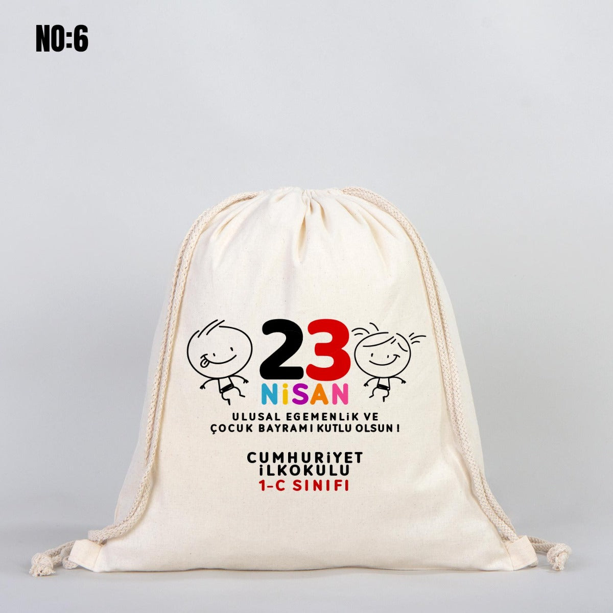 23 Nisan Büzgülü Sırt Çantası (Özelleştirilebilir) - istecanta.com