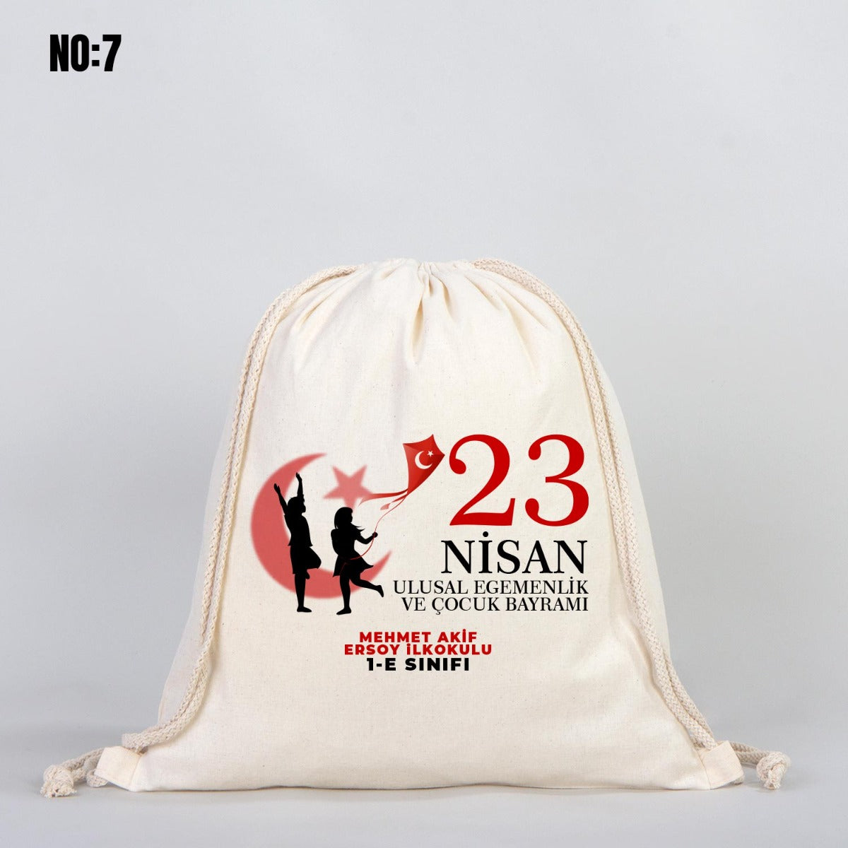 23 Nisan Büzgülü Sırt Çantası (Özelleştirilebilir) - istecanta.com