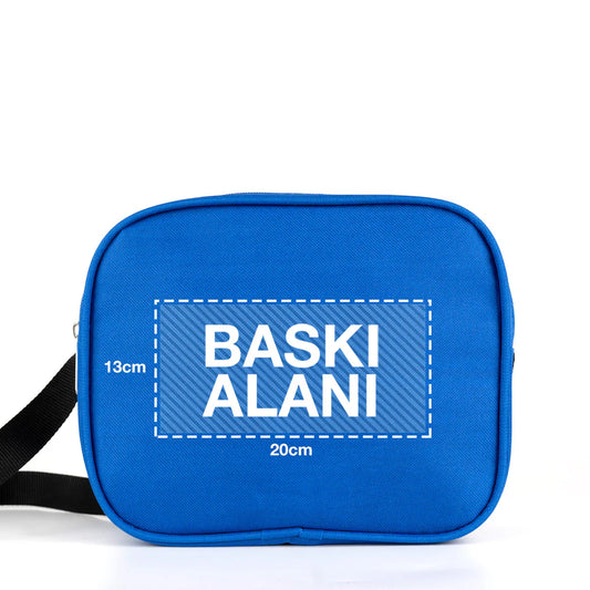 Okul Öğrenci Beslenme Çantası Omuz Askılı İmperteks Mavi (Özelleştirilebilir)