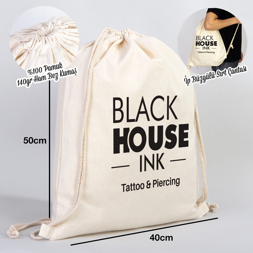 Büzgülü Bez Sırt Çantası 40x50 cm (Özelleştirilebilir) - istecanta.com