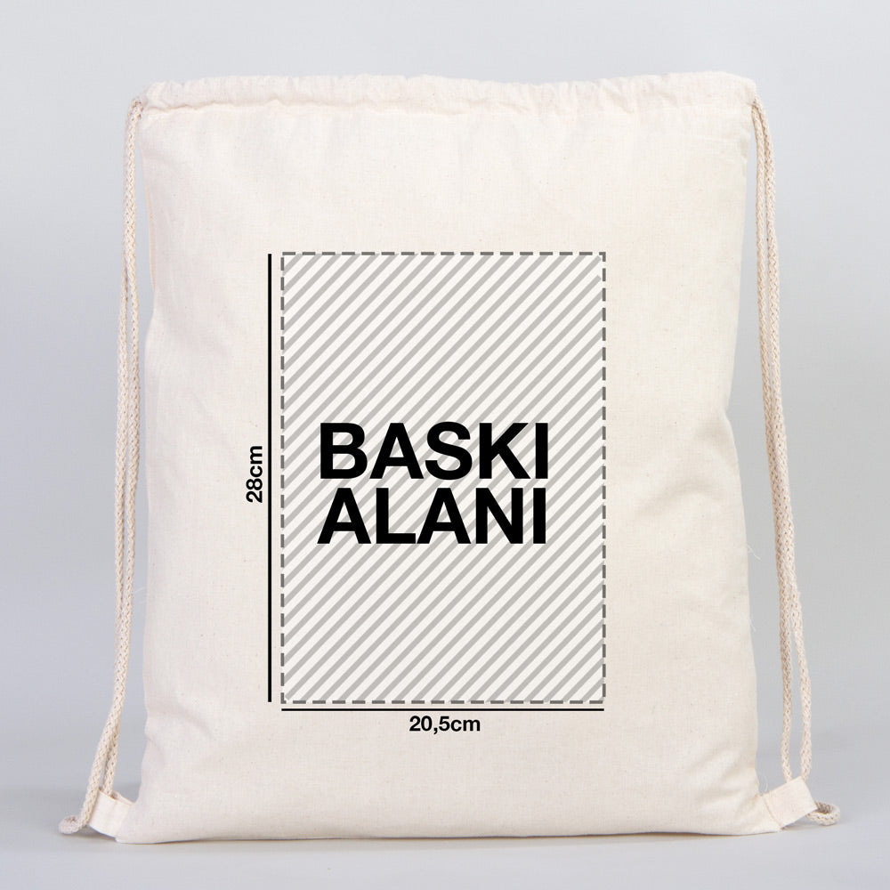 Büzgülü Bez Sırt Çantası 40x50 cm (Özelleştirilebilir) - istecanta.com