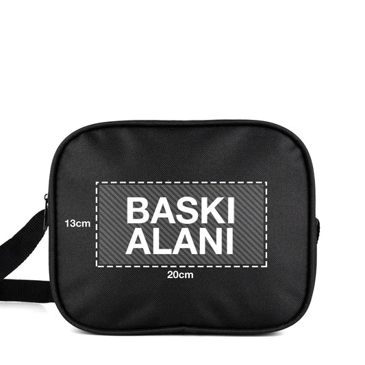 Okul Öğrenci Beslenme Çantası Omuz Askılı İmperteks Siyah (Özelleştirilebilir)