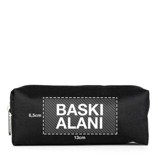 Kalemlik Okul Promosyon Kalem Çantası Siyah (Özelleştirilebilir)