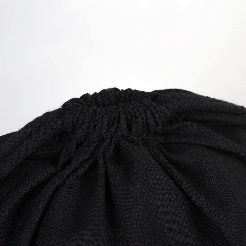 Ham Bez Siyah Bez Sırt Çantası - 35x40 cm (Küçük Boy) - istecanta.com