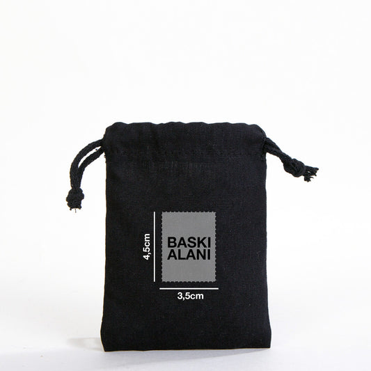 Bez Kese Siyah 10x13 cm (Özelleştirilebilir) - istecanta.com