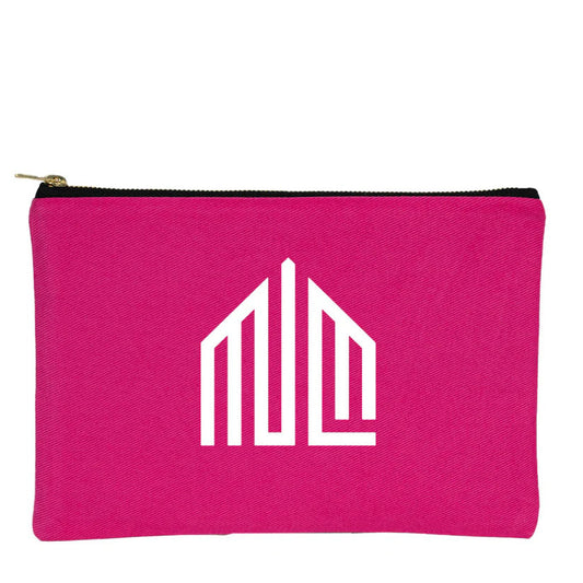 Prime Clutch - Metal Fermuar Çanta (25x18) Fuşya (özelleştirilebilir)
