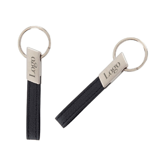 Metal Suni Deri Anahtarlık - Çift Taraflı-2411 - istecanta.com