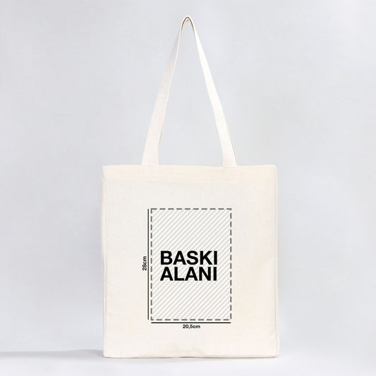 Tam Körüklü Kanvas Çanta - 35x40x10 cm - Örgü Kulp (Özelleştirilebilir) - istecanta.com