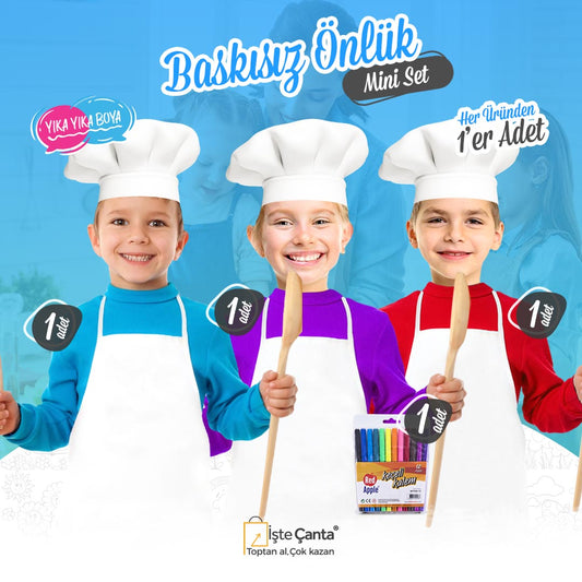 Baskısız Önlük Boyama Seti - istecanta.com