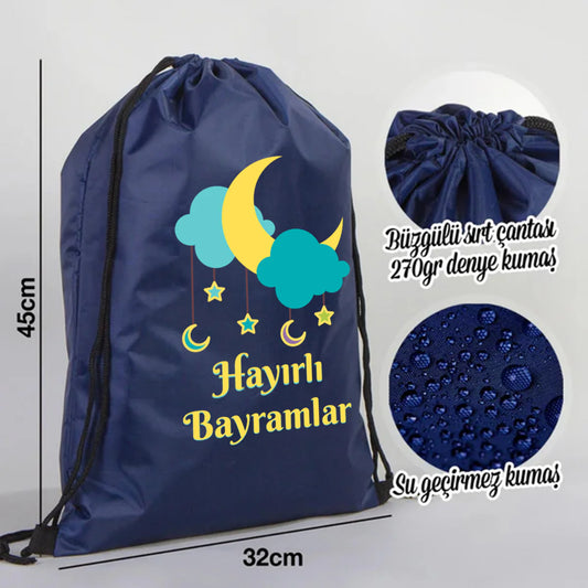 32x45 cm Lacivert İmperteks Sırt Çantası - Bayram Çantam - detay görünüm