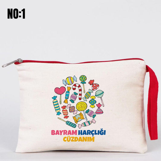 Bayram Harçlığı Cüzdanım, Renkli Fermuar - 21x15 cm - istecanta.com