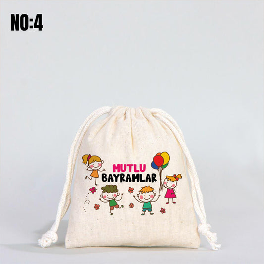 Mutlu Bayramlar Bayram Harçlığı Kesesi - 10x13 cm - No:4 - istecanta.com