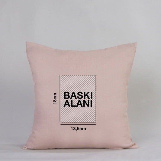 Yastık Kılıfı - Bej (Özelleştirilebilir) - istecanta.com